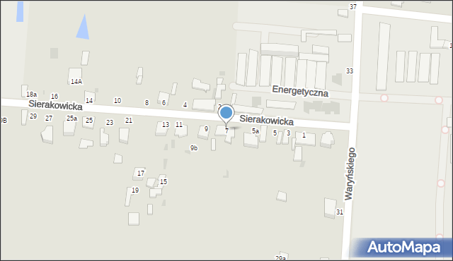 Skierniewice, Sierakowicka, 7, mapa Skierniewic