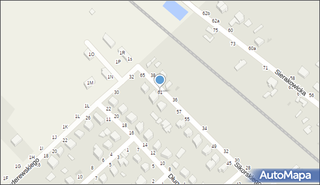 Skierniewice, Sikorskiego Władysława, gen., 61, mapa Skierniewic