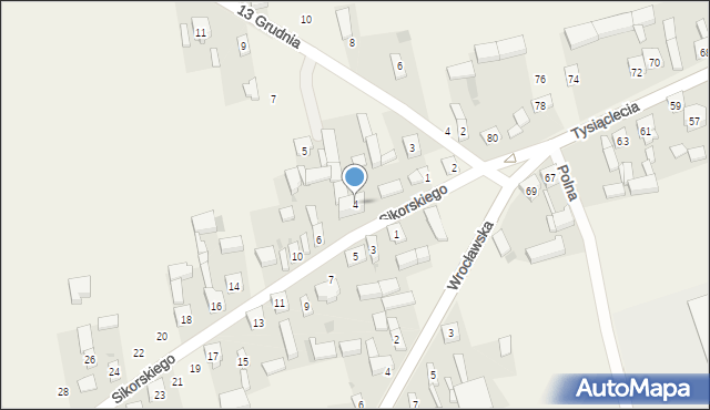 Skomlin, Sikorskiego Władysława, gen., 4, mapa Skomlin