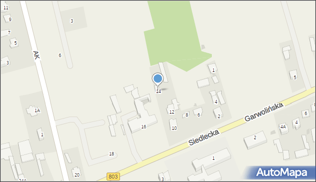 Skórzec, Siedlecka, 14, mapa Skórzec