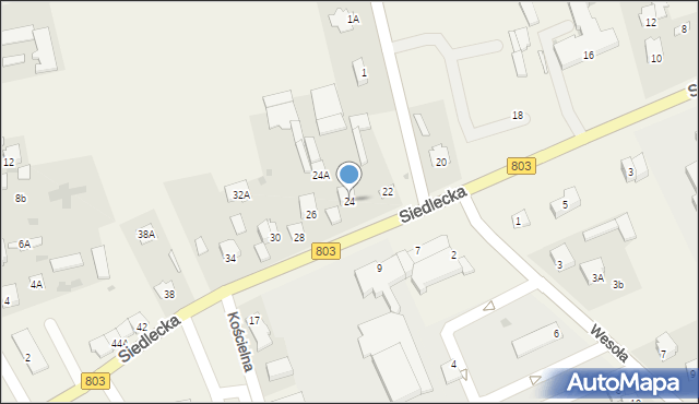 Skórzec, Siedlecka, 24, mapa Skórzec