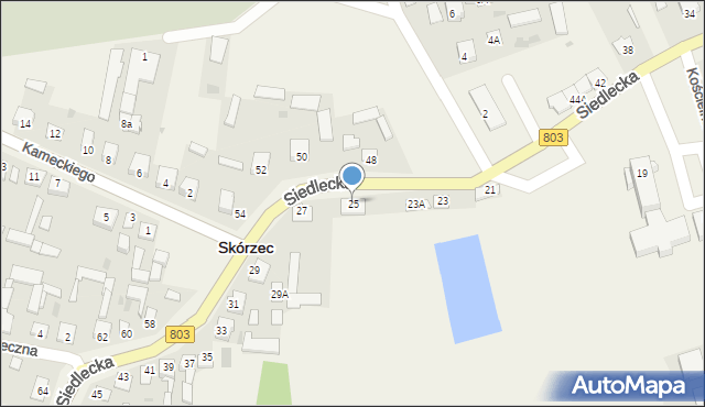 Skórzec, Siedlecka, 25, mapa Skórzec