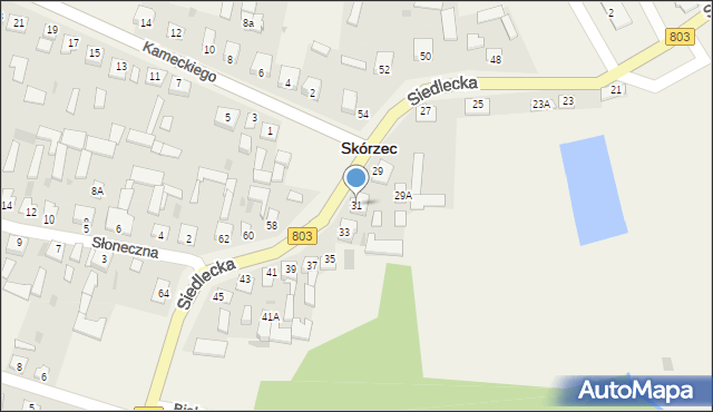 Skórzec, Siedlecka, 31, mapa Skórzec