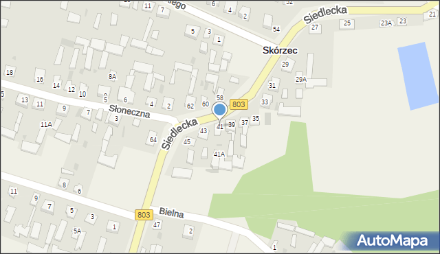 Skórzec, Siedlecka, 41, mapa Skórzec