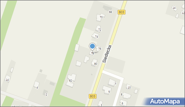 Skórzec, Siedlecka, 78, mapa Skórzec