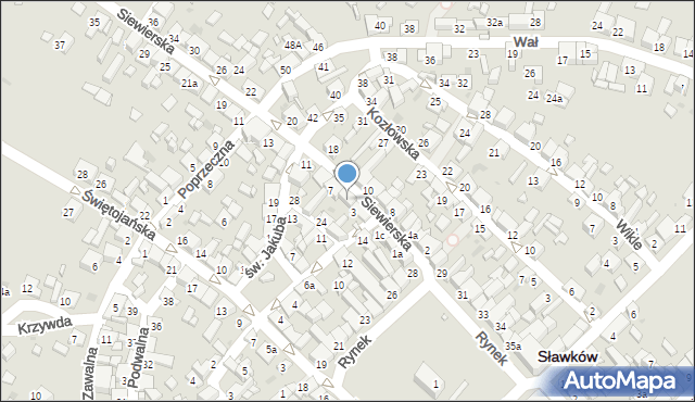 Sławków, Siewierska, 5, mapa Sławków