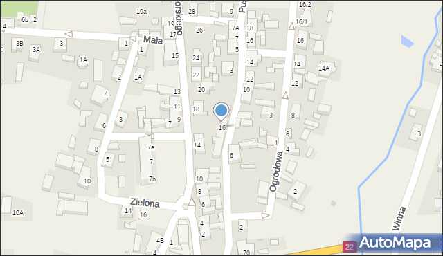 Słońsk, Sikorskiego Władysława, gen., 16, mapa Słońsk