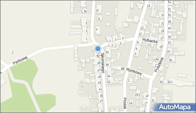 Słońsk, Sikorskiego Władysława, gen., 51, mapa Słońsk