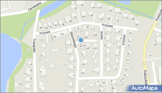 Słupsk, Sikorskiego Władysława, gen., 11, mapa Słupska