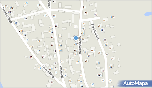 Sochocin, Sienkiewicza Henryka, 23A, mapa Sochocin