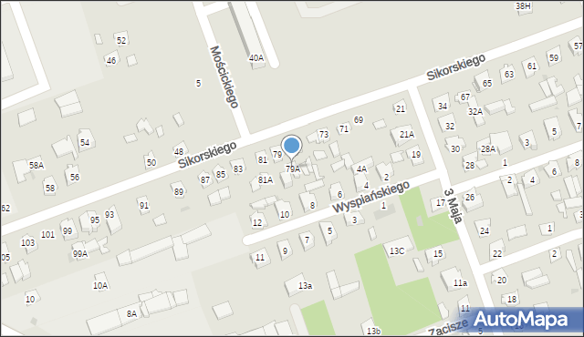 Sokółka, Sikorskiego Władysława, gen., 79A, mapa Sokółka
