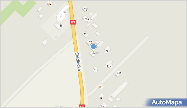 Sokołów Podlaski, Siedlecka, 77, mapa Sokołów Podlaski