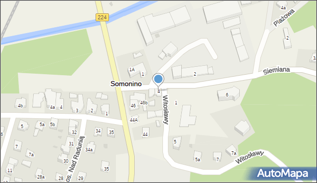 Somonino, Siemiana, 4, mapa Somonino