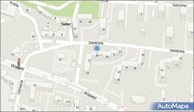 Sosnowiec, Sielecka, 25, mapa Sosnowca