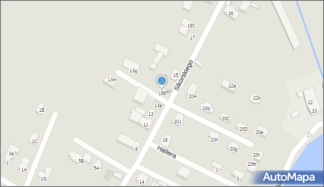 Środa Śląska, Sikorskiego Władysława, gen., 13b, mapa Środa Śląska