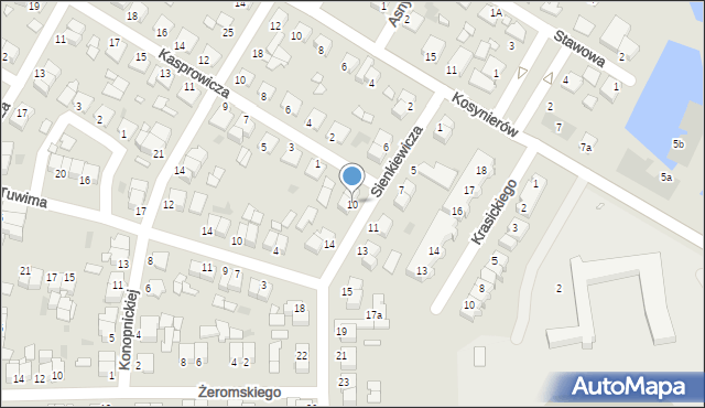 Środa Wielkopolska, Sienkiewicza Henryka, 10, mapa Środa Wielkopolska