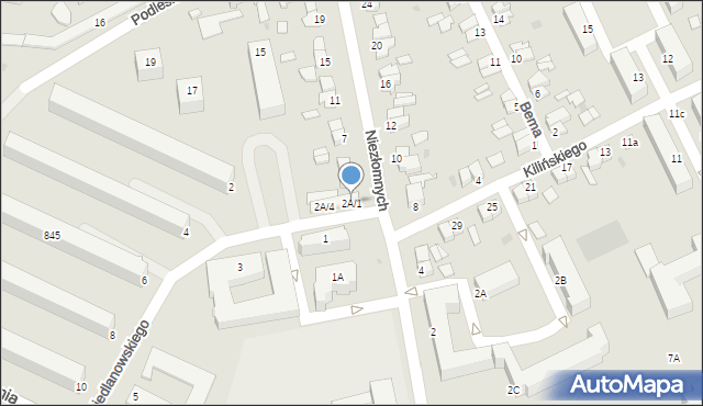 Stalowa Wola, Siedlanowskiego Marcelego, 2A/1, mapa Stalowa Wola