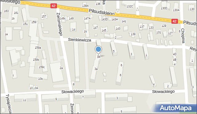 Stąporków, Sienkiewicza Henryka, 3A, mapa Stąporków