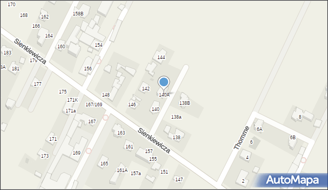 Stare Babice, Sienkiewicza Henryka, 140A, mapa Stare Babice