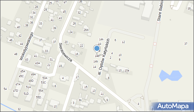 Stare Babice, Sienkiewicza Henryka, 14d, mapa Stare Babice