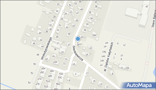 Stare Babice, Sienkiewicza Henryka, 20, mapa Stare Babice