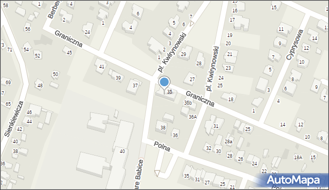 Stare Babice, Sienkiewicza Henryka, 36b, mapa Stare Babice
