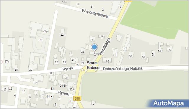 Stare Babice, Sikorskiego Władysława, gen., 1, mapa Stare Babice