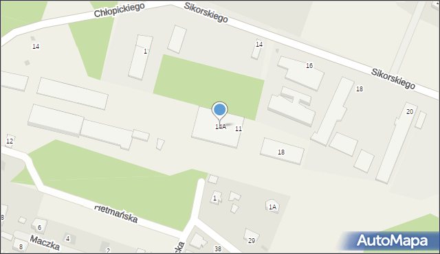 Stare Pieścirogi, Sikorskiego Władysława, gen., 14A, mapa Stare Pieścirogi