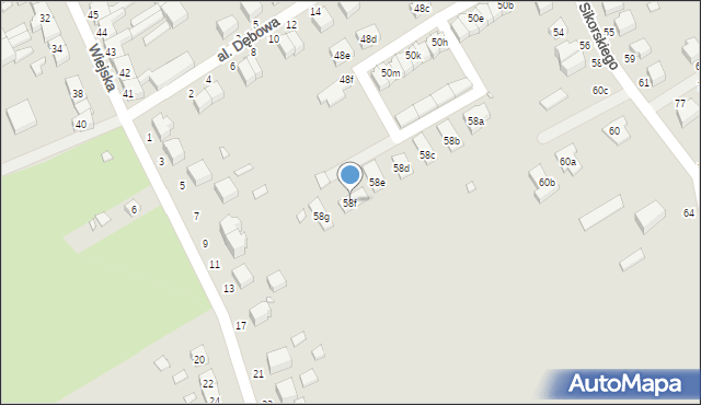 Stargard, Sikorskiego Władysława, gen., 58f, mapa Stargard