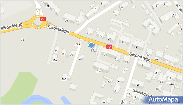 Starogard Gdański, Sikorskiego Władysława, gen., 25A, mapa Starogard Gdański