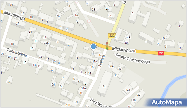 Starogard Gdański, Sikorskiego Władysława, gen., 3, mapa Starogard Gdański