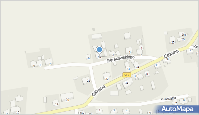 Stary Targ, Sierakowskiego, 5a, mapa Stary Targ