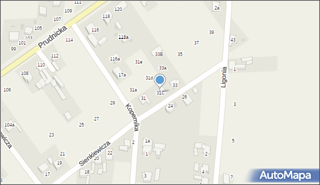 Steblów, Sienkiewicza Henryka, 31C, mapa Steblów