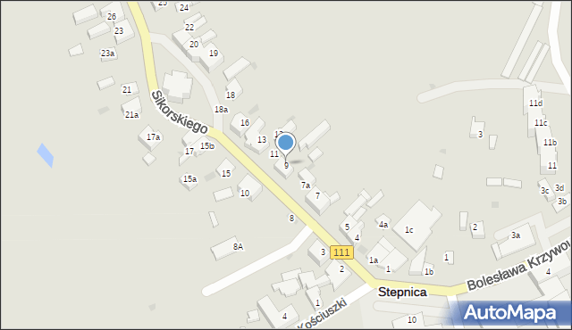 Stepnica, Sikorskiego Władysława, gen., 9, mapa Stepnica