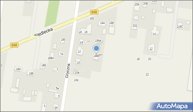 Stok Lacki, Siedlecka, 194C, mapa Stok Lacki
