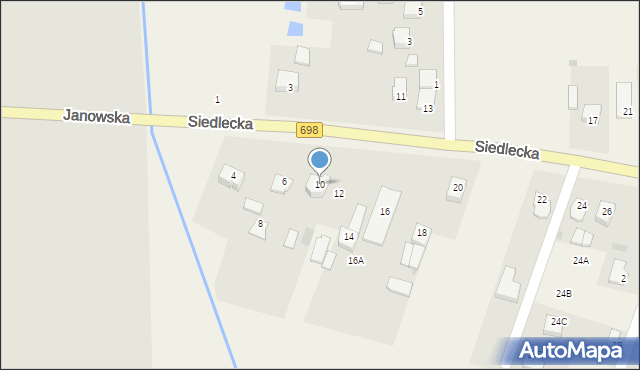 Stok Lacki-Folwark, Siedlecka, 10, mapa Stok Lacki-Folwark