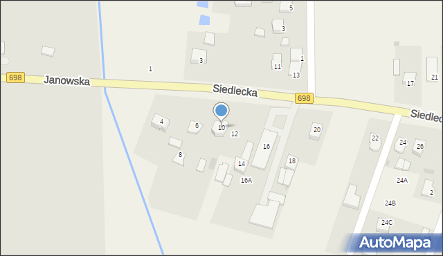 Stok Lacki-Folwark, Siedlecka, 10, mapa Stok Lacki-Folwark