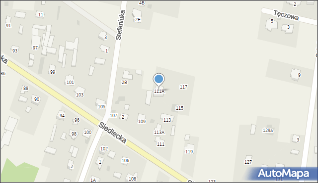 Stok Lacki-Folwark, Siedlecka, 111A, mapa Stok Lacki-Folwark
