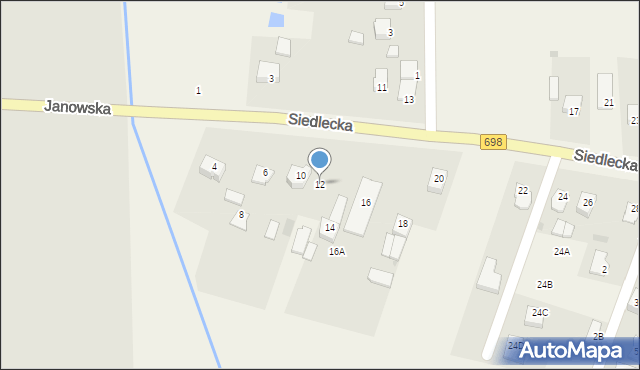 Stok Lacki-Folwark, Siedlecka, 12, mapa Stok Lacki-Folwark