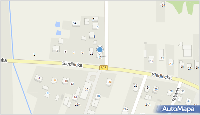Stok Lacki-Folwark, Siedlecka, 13, mapa Stok Lacki-Folwark