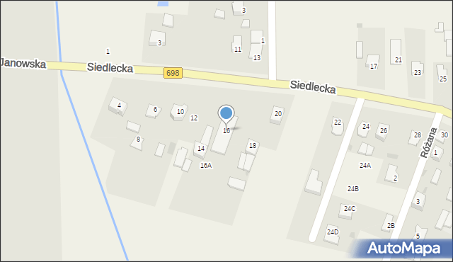 Stok Lacki-Folwark, Siedlecka, 16, mapa Stok Lacki-Folwark