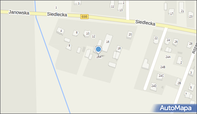 Stok Lacki-Folwark, Siedlecka, 16A, mapa Stok Lacki-Folwark