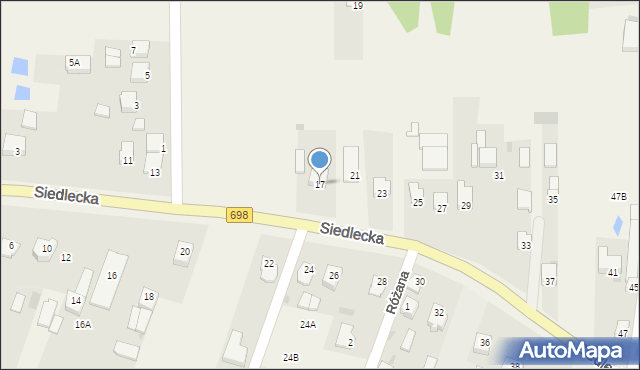 Stok Lacki-Folwark, Siedlecka, 17, mapa Stok Lacki-Folwark