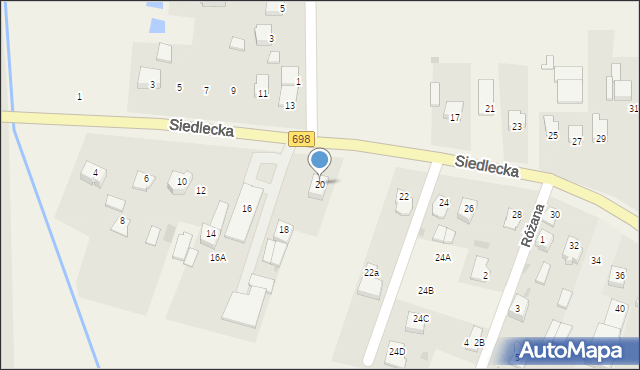 Stok Lacki-Folwark, Siedlecka, 20, mapa Stok Lacki-Folwark