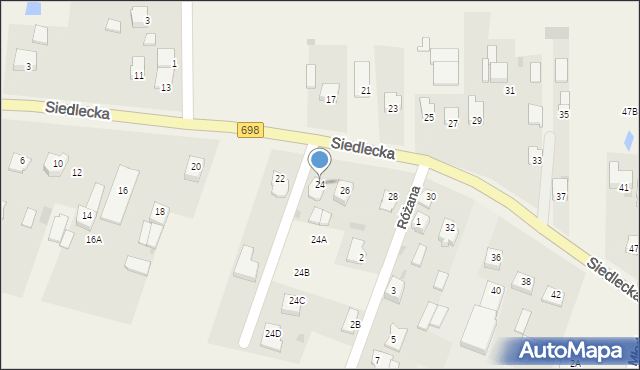 Stok Lacki-Folwark, Siedlecka, 24, mapa Stok Lacki-Folwark