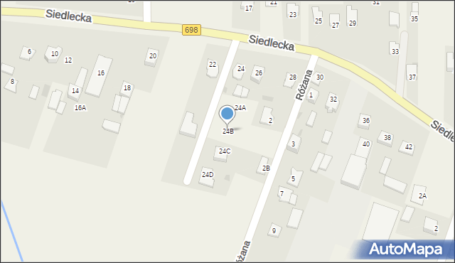 Stok Lacki-Folwark, Siedlecka, 24B, mapa Stok Lacki-Folwark