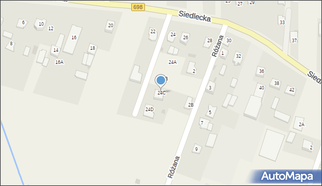 Stok Lacki-Folwark, Siedlecka, 24C, mapa Stok Lacki-Folwark