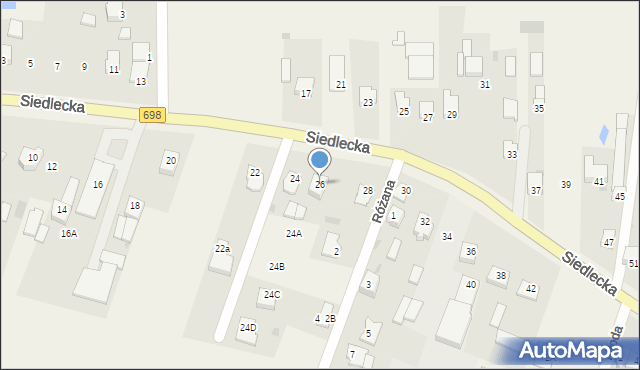 Stok Lacki-Folwark, Siedlecka, 26, mapa Stok Lacki-Folwark