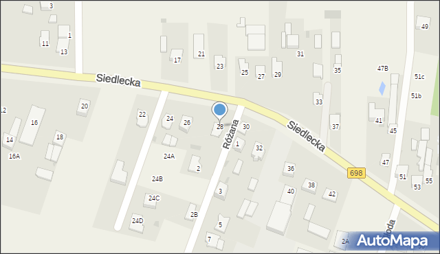 Stok Lacki-Folwark, Siedlecka, 28, mapa Stok Lacki-Folwark