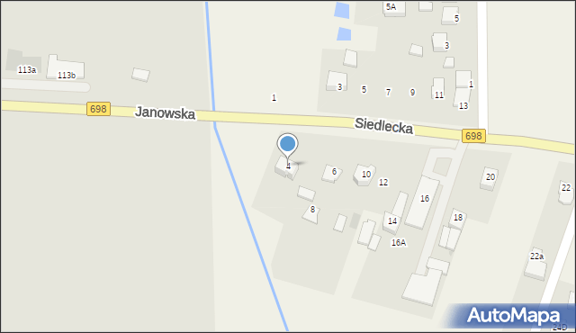 Stok Lacki-Folwark, Siedlecka, 4, mapa Stok Lacki-Folwark